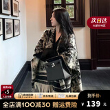 CinvaiKrose围巾女斗篷女秋冬2026新款水墨画花纹户外保暖披肩新年情人节礼物 水墨色