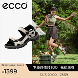 爱步（ECCO）凉鞋女 透气魔术贴百搭耐磨沙滩鞋 越野069563 HL 白色/黑色06956354695 37