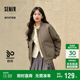 森马棉服男防水防油防污防风冬装厚飞行员棒球领夹克109724112101