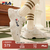 FILA斐乐猫爪鞋女鞋老爹鞋休闲鞋女休闲复古厚底运动鞋 猫爪四代-AW古白色/白天鹅 38