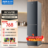 奥克斯170升一级能效双门小户型迷你电冰箱家用宿舍租房办公室节能省电低噪冷冻冷藏两用BCD-170K192L