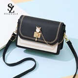 SiaZella包包女小众新款单肩女包时尚百搭小方包斜挎包女生日礼物送女友 黑色