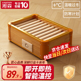 湘森实木烤火炉取暖器家用暖脚器电暖足烤火箱家用烤火器办公室烘脚器烤脚取暖器电热烤火盆暖脚神器ZM 45*32CM豪华单人加大款【过热保护+智能温控】