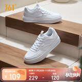 361°运动板鞋女冬季鞋子经典厚底小白鞋低帮软底休闲鞋682516629-1
