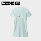 蕉内棉棉520Sleep女士睡裙5A抑菌棉莫印花PetsPets短袖睡衣无袖家居服