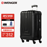 威戈（WENGER）瑞士军刀行李箱24英寸拉杆箱大容量商务旅行箱万向轮密码箱黑色