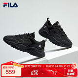 FILA 斐乐运动鞋女MARS II 火星系列二代秋秋季时尚复古跑步鞋女 黑-BK 39