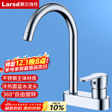 莱尔诗丹双孔面盆水龙头 冷热浴室双孔不锈钢卫生间洗脸盆洗手盆龙头T5231