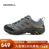 迈乐（Merrell）官方店男女款户外登山徒步鞋减震MOAB 3迈越者轻量防滑耐磨透气 J035896灰蓝（女） 37