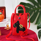 新玥新年针织红包小背袋2026新款创意高档利是封过年春节压岁钱包 