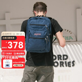 JANSPORT杰斯伯双肩包男旅行轻便背包书包女高中笔记本大学生包电脑包 47JK003 深蓝色-隔层+侧袋