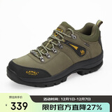 骆驼（CAMEL）户外登山鞋男 耐磨徒步鞋牛皮户外鞋 A63202a6015 军绿 39