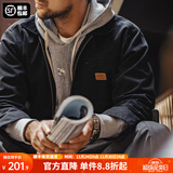 马登工装底特律猎装夹克男美式复古J001巴恩风翻领谷仓外套秋季新款 黑色 【男士休闲外套/高级感痞帅】 XL