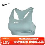 耐克NIKE女子内衣中度支撑 MED SPT BRA 运动内衣DX6822-017绿XL