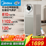 美的（Midea）【超大净化量】甲醛数显空气净化器除烟味异味过敏原宠物吸猫毛净化机森林家T1000 Lite国家补贴