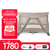 nuna婴儿床多功能游戏床折叠便携儿童床带床垫宝宝用SENA aire 香槟色