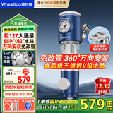 惠尔顿（WHEELTON）前置过滤器滤水器不锈钢盾前置全屋净水器入户自来水反冲洗自动洗12T大流量防爆抗冻净水设备P0038 【P0038PLUS】360°万向安装