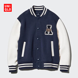 优衣库童装男童女童高弹力快干运动茄克外套夹克481378 69 藏青色 160