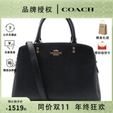 COACH【同价双11】 蔻驰  女士 大号单肩手提斜挎戴妃包牛皮礼物送女生 黑色91493IMBLK 其它