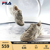 斐乐（FILA）跑步鞋老爹鞋男子跑步鞋MARSⅡ火星二代情侣款复古运动鞋休闲鞋 驼丝锦-DO-F12M131116F 42