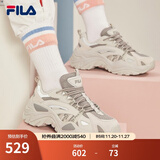 FILA斐乐SOFIA鱼刺鞋女鞋跑步鞋复古老爹鞋女增高鞋休闲鞋 南极灰/合金灰-AG 36.5