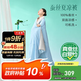 太湖雪 蚕丝夏凉被 100%蚕丝可机洗 双面凉感 蓝2*2.3m