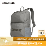 斯凯奇（Skechers）书包男女背包时尚大容量休闲运动双肩包 霜灰色/004L 均码