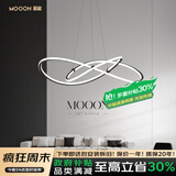 慕能 全铜极简轻奢客厅吊灯现代简约大气客厅灯2025新款北欧灯饰灯具 直径80CM-黑色-全铜材质