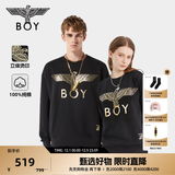 BOY LONDON【经典款】秋季情侣款上衣休闲百搭潮牌纯棉卫衣N03909 黑色 经典款 S