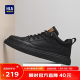 海澜之家HLA男鞋休闲皮鞋子秋冬男士板鞋运动鞋HAAXXM1EBF038 黑色41