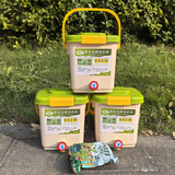 果攸厨余堆肥桶家庭堆肥箱垃圾分类波卡西室内外EM菌糠发酵桶 9L桶3只+250克EM菌糠