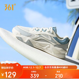 361°运动鞋子男锦程3冬季网面透气厚底休闲鞋低帮板鞋672526603-1