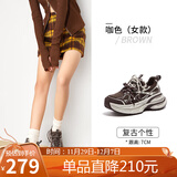 骆驼（CAMEL）银月户外复古老爹鞋厚底休闲鞋 L24A283742 咖色 38