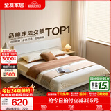 全友家居现代简约高箱储物收纳床主卧1.8米x2米双人大床家具政府补贴 【暖白色 | 高脚】单床 1.5x2米【爆款+性价比超高】