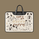 语星通手提电脑包女适用华为matebook13/14/16吋联想小新air拯救者y7000 涂鸦小熊黑 14寸