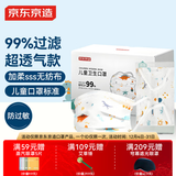 京东京造儿童卫生口罩50片独立包装6-14岁 【超透气】 防风面罩冬季保暖