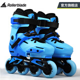 Rollerblade轮滑鞋儿童溜冰鞋3-6-12岁可调平花式休闲两用男女孩初学者全套装 蓝色 S （29-32）码