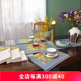 Ekelund 纯棉桌旗 高级感茶几布美式田园中式床旗北欧餐台垫简约桌布 生活餐垫30*45cm【2个一组】
