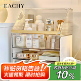 EACHY化妆品收纳盒桌面抽屉式梳妆台置物架护肤品口红透明收纳盒白色