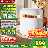 格力（GREE）【低噪小体积】除湿机抽湿机家用12升/天单间适用面积≤24㎡除湿器抽湿器支持24H定时DH12EN