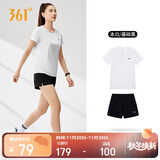 361°跑步运动套装女士夏季衣服新款速干短袖短裤两件套662524001H-1