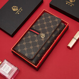 老人头女士钱包大容量长款卡包钱票夹手拿包零钱包轻奢女友生日礼物