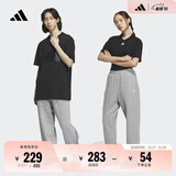 adidas情侣款加绒加厚直筒束脚运动裤男女秋冬阿迪达斯官方轻运动   中麻灰（推荐女生选小一码）   3XL