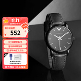 安普里奥·阿玛尼（Emporio Armani）男士休闲时尚商务欧美腕表皮带款式 情人节生日礼物送男友送老公 黑武士AR1973