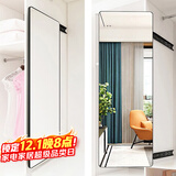 安尔雅 穿衣镜 家用衣柜镜子内置旋转隐形伸缩折叠试衣抽拉放衣橱全身镜