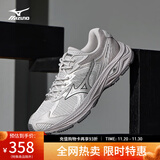 美津浓（MIZUNO）【RACER V2】25年新款高街机能复古潮流慢跑鞋男女缓震透气跑鞋 05/港雾灰/银色/鲨鱼灰 42.5 (275mm)