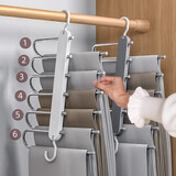 京寻折叠裤架裤子衣架魔术架多层裤子收纳多功能不锈钢简约裤子挂架