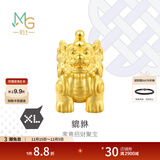 周生生男黄金转运珠 charme XL酷黑守护信念勇气串珠单颗 貔貅86330C