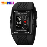 时刻美（skmei）手表男女电子表时尚创意运动手表初高中生青少年防水闹钟腕表2387 方形运动电子表（防水）