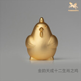 铜师傅 《金韵天成十二生肖》真金鎏镀铜摆件 装饰摆件伴手礼物 十二生肖之鸡